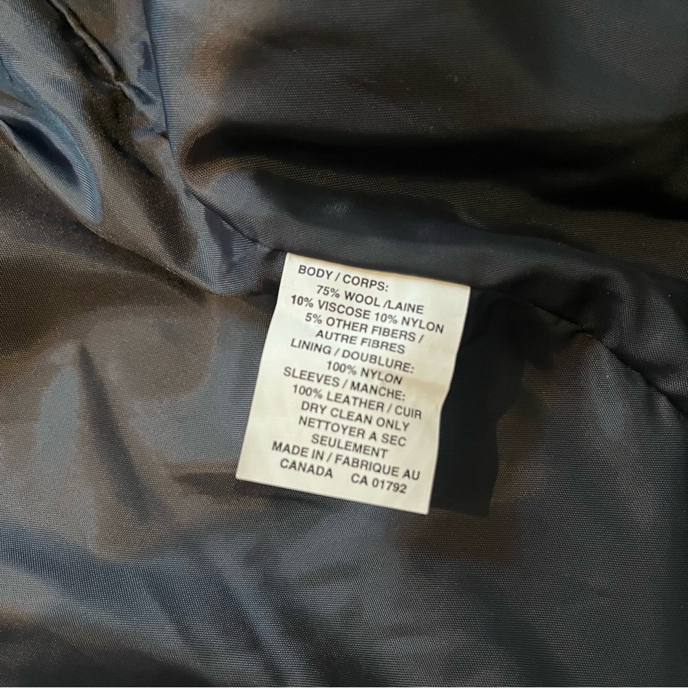 Mike’s Hard Lemonade Logo Wool Blend and Leather Zip Zip Front Jacket, Sz XL - Picture 15 of 15